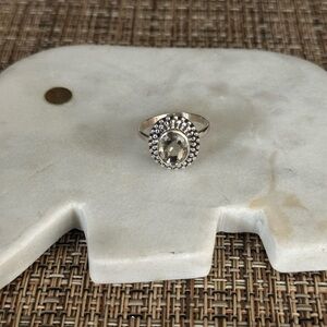 Sterling silver citrine sz 7 ring